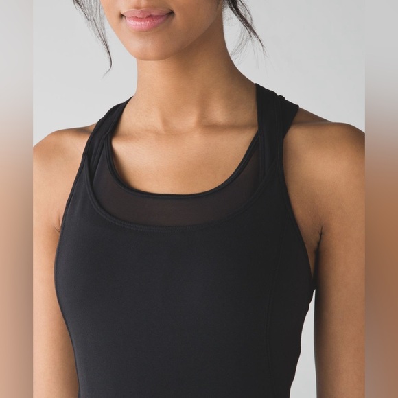 Lululemon Compassion Tank in black Strappy Athletic work out tank built in bra - Picture 11 of 15